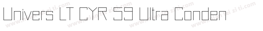 Univers LT CYR 59 Ultra Condensed字体转换